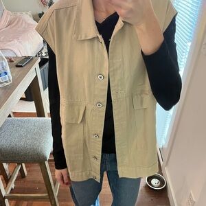 Tan Sleeveless Vest